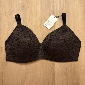 NWT Knix Black & Gold WingWomean Contour Lace Bra without Underwire Size 7++